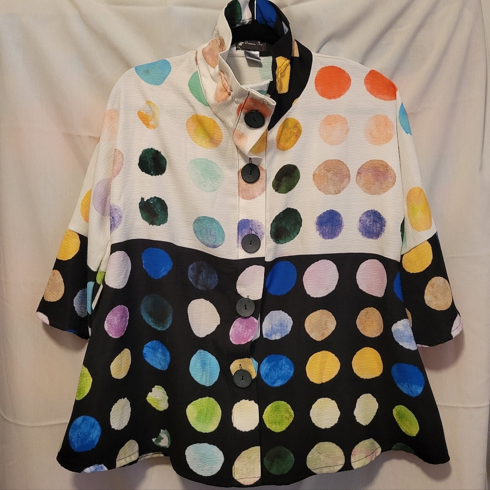 Damee Inc Colorful Polka Dot Jacket